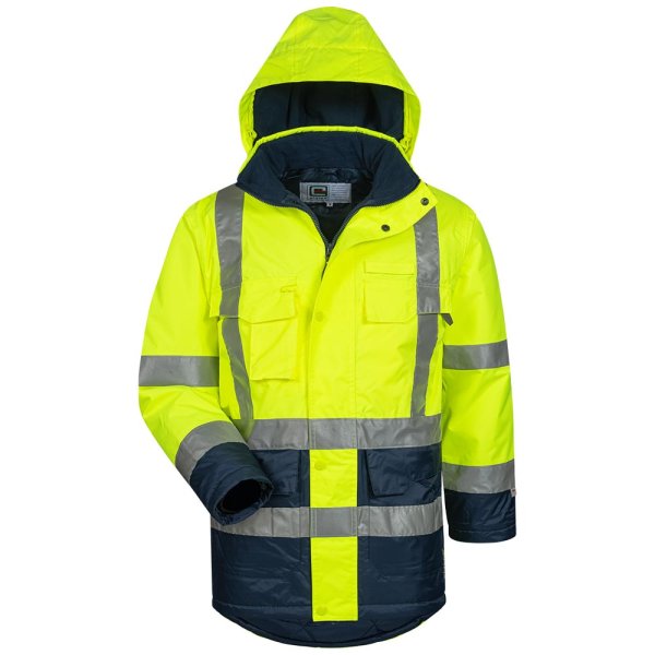 *JANNIS* WARNSCHUTZPARKA GELB/MARINE