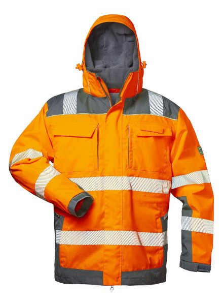 *NIKLAS* 2IN1 WARNSCHUTZJACKE ORANGE/GRAU