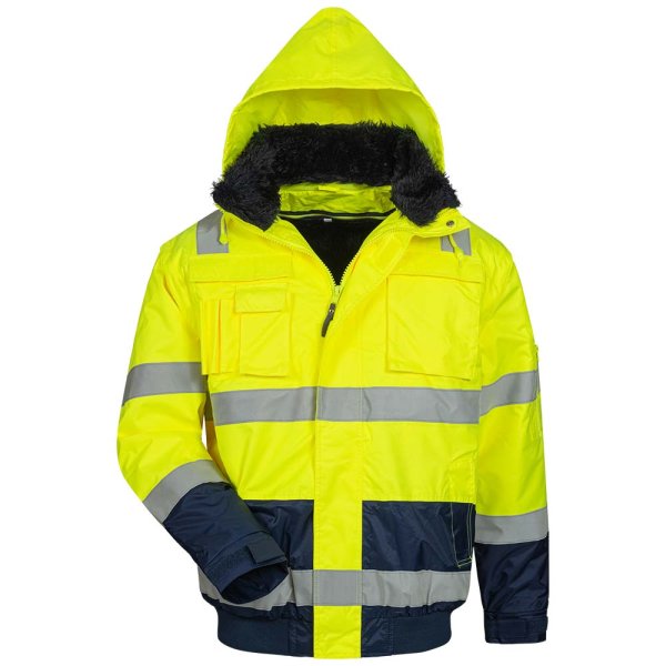 *ARTHUR* WARNSCHUTZ PILOTJACKE GELB/MARINE