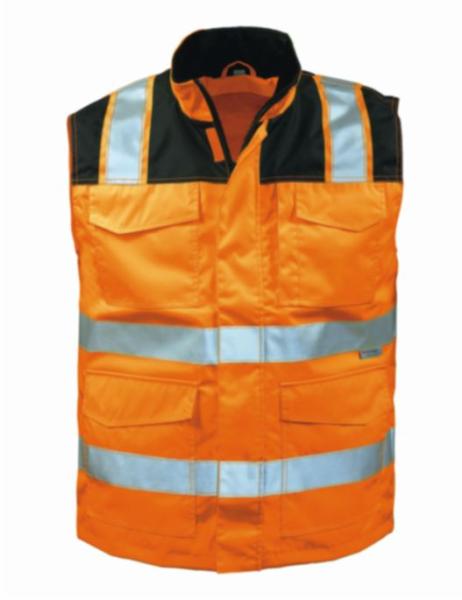 *MIRKO* WARNSCHUTZWESTE ORANGE/SCHWARZ