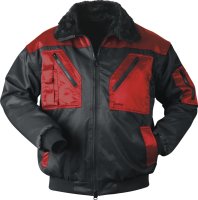 *LEVANGER* PILOTJACKE SCHW/ROT ÄRMEL ABNEHMBAR