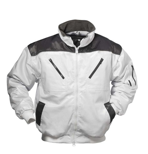 *HOLLIS* ALASKA-PILOTJACKE WEISS/GRAU