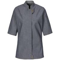 231 - Damenkochjacke Modern, Kurzarm, Denim, Fb. navy