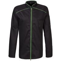 220 - Kochjacke langarm, 2-wege RV, Fb. schwarz mit...