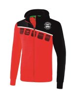 5-C Trainingsjacke mit Kapuze SV Bietigheim schwarz/rot L