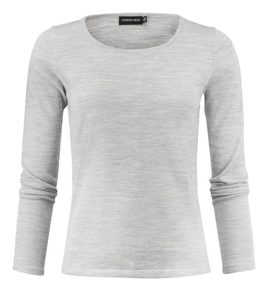 Merino U-neck Woman Lt Greym
