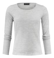 Merino U-neck Woman Lt Greym