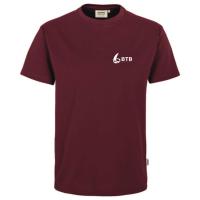 T-Shirt Herren Weinrot L