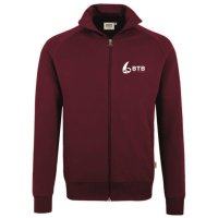 Sweat Jacke Herren Weinrot