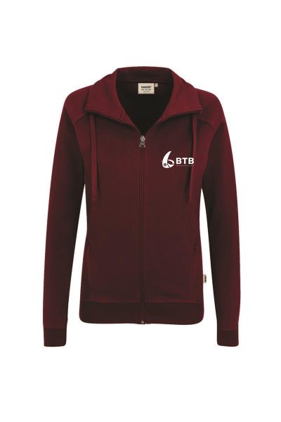 Sweat Jacke Damen Weinrot L