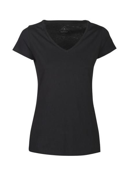 Whailford Woman slub V-neck Black
