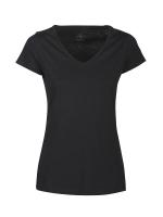 Whailford Woman slub V-neck Black