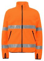 6327 Fleecejacket HV Orange/Black CL.3