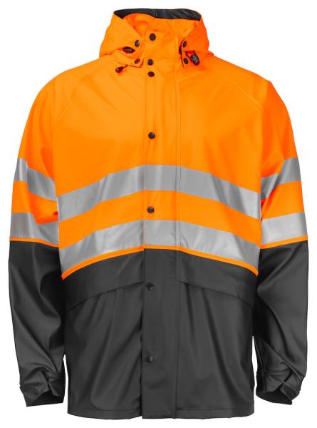6431 Rainjacket EN 20471 Orange/Black