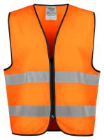 6709 Hi Viz Vest CLas2 ORANGE/BLACK ONE SIZ