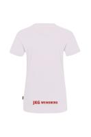 V-Ausschnitt T-Shirt Damen Weiß M