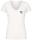 V-Ausschnitt T-Shirt Damen Weiß M