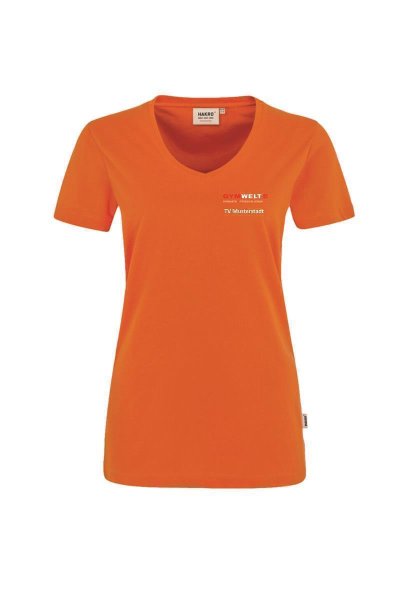 GYMWELT Coach T-Shirt Damen Orange