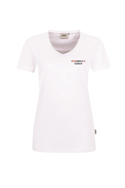 GYMWELT Coach T-Shirt Damen Weiß