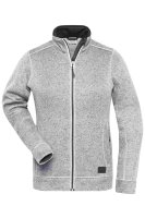 Ladies Knitted Workwear Fleece Jacket - SOLID -