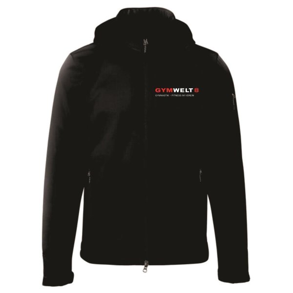 GYMWELT Softshelljacke Herren Schwarz