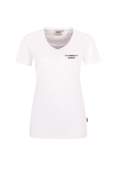 GYMWELT Coach T-Shirt Damen Weiß L