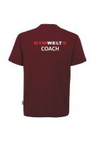 GYMWELT Coach T-Shirt Herren Weinrot XXL