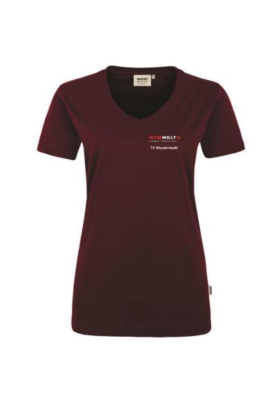 GYMWELT Coach T-Shirt Damen Weinrot XS