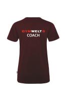 GYMWELT Coach T-Shirt Damen Weinrot XS