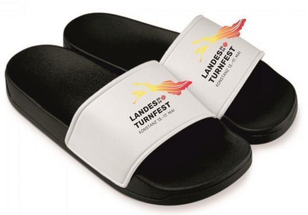 Badelatschen White/Black Landesturnfest 2026