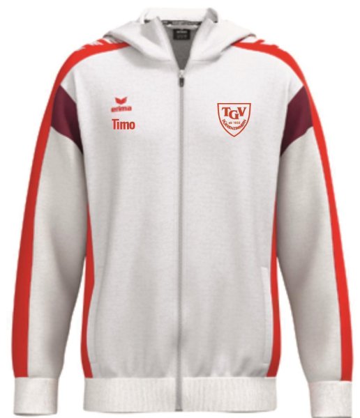Trainingsjacke m. Kapuze Weiß Kinder TGV Dürrenzimmern