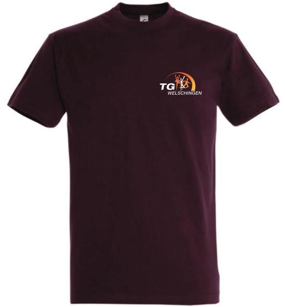 T-Shirt Basic Herren Bordeaux TG Welschingen 3XL