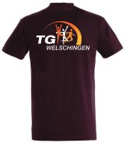 T-Shirt Basic Herren Bordeaux TG Welschingen XL