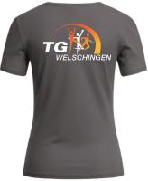 T-Shirt Basic Damen Anthrazit TG Welschingen S