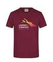 T-Shirt Wine Variante 1 Landesturnfest 2026 Unisex XL Nein