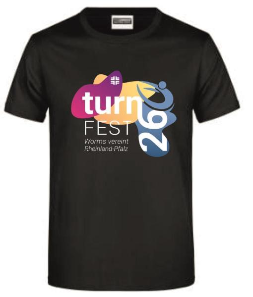 T-Shirt Schwarz Landesturnfest Worms Unisex XL Ja