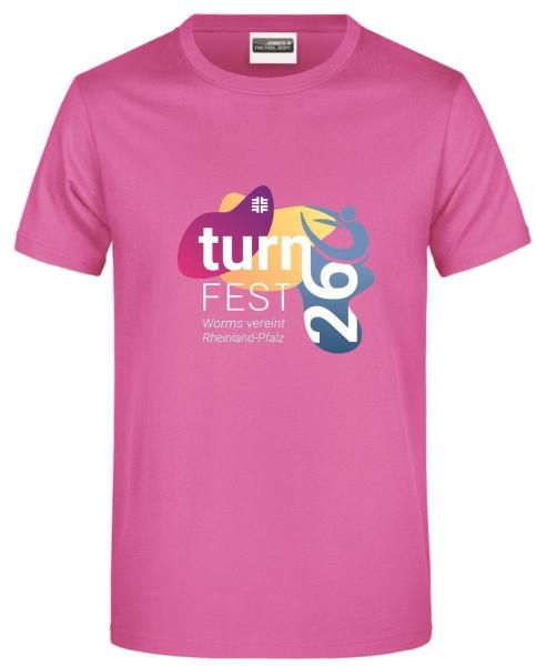T-Shirt Pink Landesturnfest Worms Kinder 134/140 Ja
