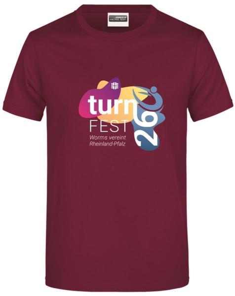 T-Shirt Bordeaux Landesturnfest Worms Kinder 146/152 Ja