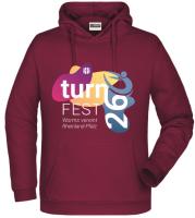 Hoodie Bordeaux Landesturnfest Worms Unisex 4XL Nein