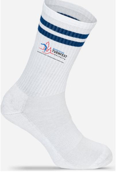 Socken Bayerisches Turnfeswt weiß - navy 37/41