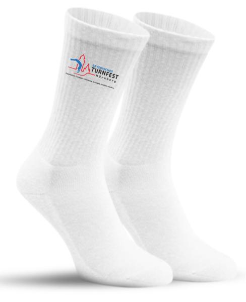 Socken Bayerisches Turnfeswt weiß - weiß  37/41