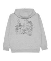 Hoodie o. Schn&uuml;re Variation Skizze Bayerisches Turnfest