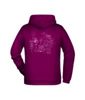 Hoody Variation Skizze Bayerisches Turnfest Weinrot XL Faszination Turnfest kursiv